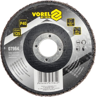 Disc abraziv P 40 125 mm VOREL foto