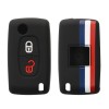 Husa Cheie Auto Kwmobile pentru Peugeot/Citroen 2 Butoane, Multicolor, Silicon, KWM0000093T004C
