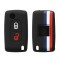 Husa Cheie Auto Kwmobile pentru Peugeot/Citroen 2 Butoane, Multicolor, Silicon, KWM0000093T004C