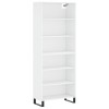 Dulap inalt, alb, 69,5x32,5x180 cm, lemn prelucrat