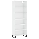 Dulap inalt, alb, 69,5x32,5x180 cm, lemn prelucrat