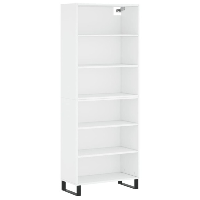 Dulap inalt, alb, 69,5x32,5x180 cm, lemn prelucrat