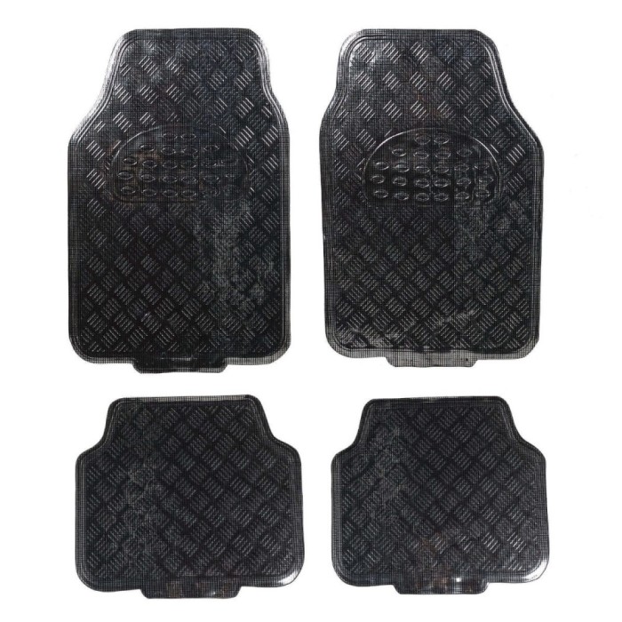 Covorase auto VGT Tuning, universale, PVC, 70 x 45 / 42 x 45 cm, gri, set 4 bucati