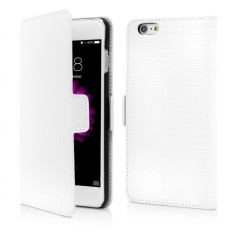 Husa Flip Book iPhone 6 Plus iPhone 6s Plus White Square Pattern Vetter