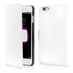 Husa Flip Book iPhone 6 Plus iPhone 6s Plus White Square Pattern Vetter