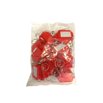 Set suport de eticheta inel de cheie, 50 buc, 52 x 23 mm, rosu foto