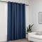 Gossi perdea opaca, aspect panza, cu ocheti, albastru, 290x245 cm