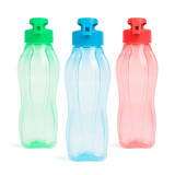 Sticlă sport - plastic transparent - 600 ml - 3 culori 57214, Garden Of Eden