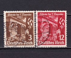 ✅ (S43) Germania Reich 1935 &quot;12 ani - puciul lui Hitler &quot; serie completa Michel 598/599, stampilate