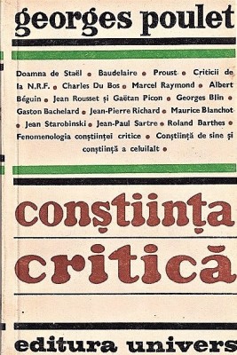 Constiinta critica Georges Poulet 1979 foto