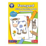 Carte de colorat cu activitati in limba engleza si abtibilduri Ferma FARMYARD, orchard toys