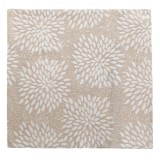 Fată de pernă decorativă de vară, bej, cu flori brodate, 45x45 cm, CMCLASS