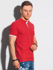 Tricou polo barbati S1381 - rosu foto