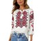Bluza dama tip ie R256 alb/rosu , marimea M