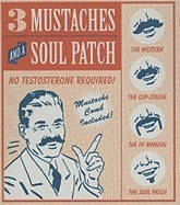 3 Mustaches and a Soul Patch: No Testosterone Required! [With Mini Book and 3 Mustaches, Soul Patch, Mustache Comb, Valet] foto
