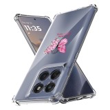 Husa antisoc pentru motorola edge 60 / edge 60 fusion - airbag tpu, col&Egrave;uri ranforsate- butterfly roz