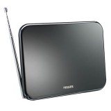 Antena TV Digitala 4K Philips, Amplificare 42dB, HDTV/UHF/VHF/FM, Interior, Cablu 1.8m