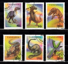 A12 S1 4 - Timbre foart vechi - Tanzania - animale preistorice