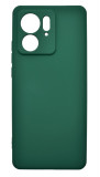 Husa de protectie din silicon pentru Motorola Moto Edge 40, SoftTouch, interior microfibra, Verde Inchis, Oem