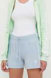 Adidas pantaloni scurți femei, cu imprimeu, high waist IR7460