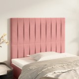 VidaXL Tăblii de pat, 2 buc, roz, 100x5x78/88 cm, catifea 3116617