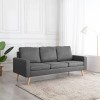 VidaXL Canapea cu 3 locuri, gri deschis, material textil 288713
