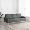 vidaXL Canapea cu 3 locuri, gri deschis, material textil 288713
