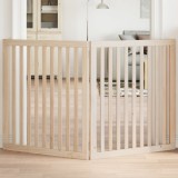 Poartă pentru c&acirc;ini pliabilă, 2 panouri, 160 cm, lemn de plop