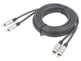 Cablu RCA 3m Negru x2