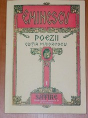 POEZII de M. EMINESCU, VOL I: SATIRE foto