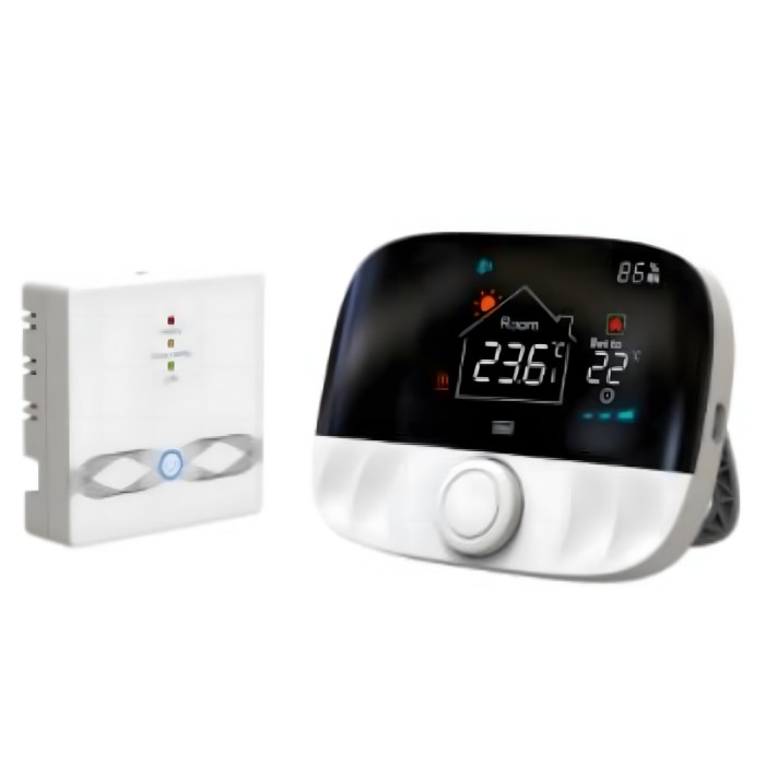 Termostat De Ambient Inteligent, WellLuck, Compatibil Cu Toate Centralele, Programabil, WiFi, RF Wireless, App Control, Compatibil Smart Life/Tuya Sma