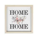Tablou decorativ cu mesaj Sweet Home, 30.5x30.5 cm, LEmn, ATU-080456