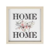 Tablou decorativ cu mesaj Sweet Home, 30.5x30.5 cm, LEmn, ATU-080456, Oem
