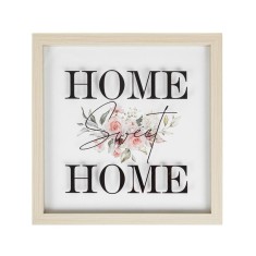 Tablou decorativ cu mesaj Sweet Home, 30.5x30.5 cm, LEmn, ATU-080456 foto