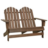 Scaun de gradina Adirondack cu 2 locuri, maro, lemn de brad GartenMobel Dekor, vidaXL