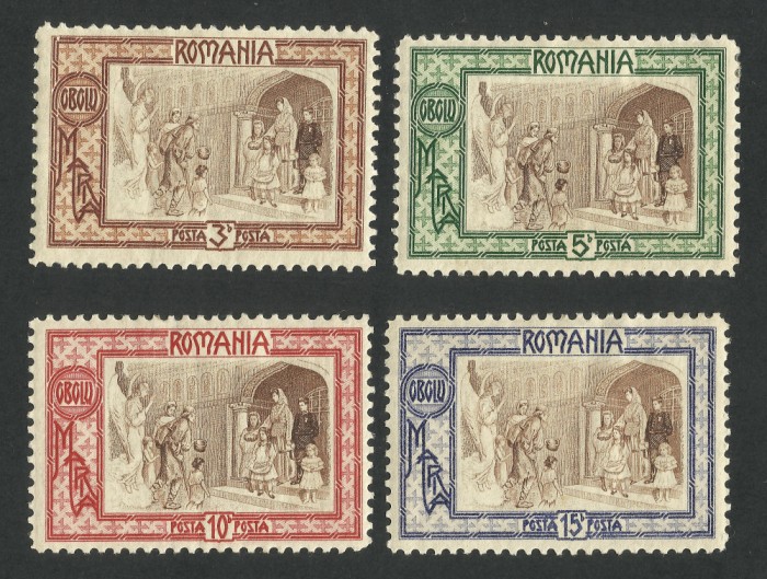ROMANIA 1907 LP 65 OBOLUL EMISIUNE DE BINEFACERE SERIE MLH