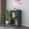 Gossi biblioteca, gri, 40x35x71 cm, lemn masiv de pin
