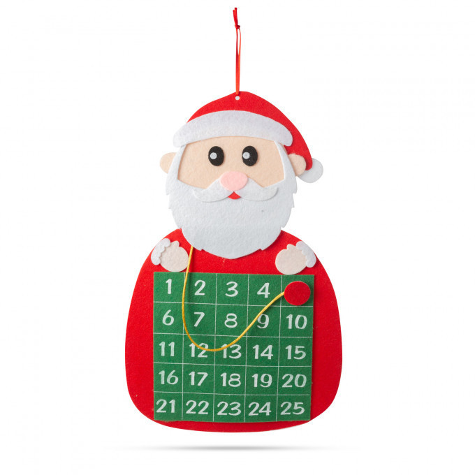 Calendar de Crăciun - cu Moș Crăciun - cu marker cu arici - 58625A