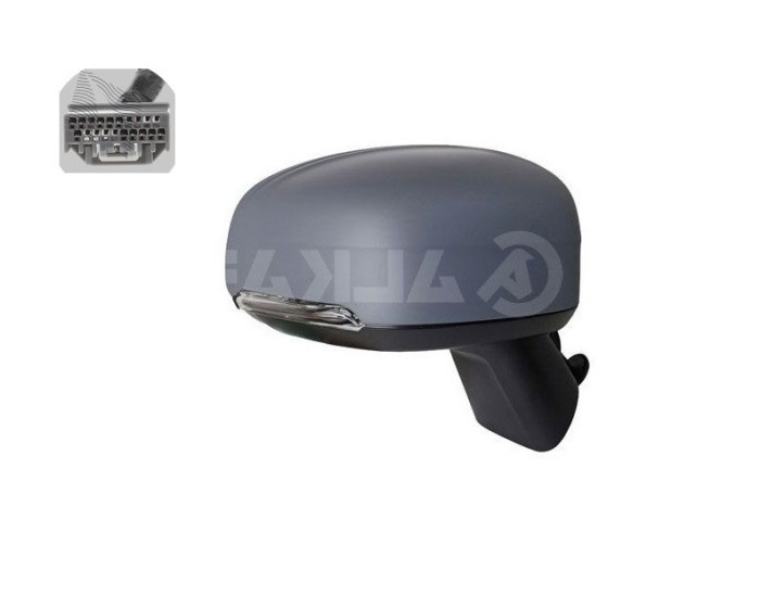 Oglinda exterioara Volvo Xc60, 01.2017-, montare dreapta, reglaj electric; carcasa grunduita; incalzit; sticla convexa; geam cromat; Senzor temperatu