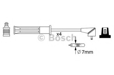 Set fise bujii DACIA LOGAN EXPRESS (FS) (2009 - 2016) BOSCH 0 986 357 256 foto