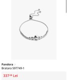 BRATARA ARGINT 925 - PANDORA - Moments - Cu Bile - Glisanta !