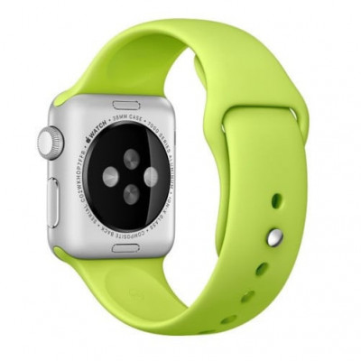 Curea iUni compatibila cu Apple Watch 1/2/3/4/5/6/7, 40mm, Silicon, Green foto