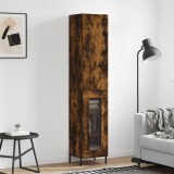 Cumpara ieftin Dulap &icirc;nalt, stejar fumuriu, 34,5x34x180 cm, lemn prelucrat