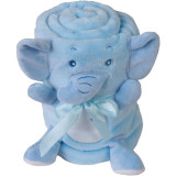 Cumpara ieftin Babymatex Willy Elephant pătură mini cu animal de pluș 85x100 cm