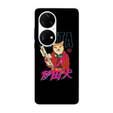 Husa compatibila cu Huawei Nova Y70 model Cyberpunk Akita, Silicon, TPU, Viceversa, Transparent, Carcasa
