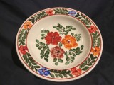 Farfurie romaneasca pictata perioada RSR anii 70 realizata la Sighisoara !