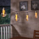 Ghirlanda luminoasa, LED, model Hemma, 10 becuri, 380cm, incarcare solara, lumina alb cald Household NewTrend
