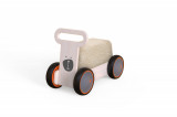 Jucarie din lemn 3 in 1 Ursulet DriveMe Soft: masinuta ride-on, premergator si carucior de jucarii MamaToyz