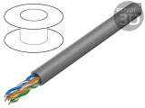 Cablu U/UTP 6A 4x2 23AWG LSZH gri 305m &Oslash;7,2mm