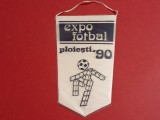 Fanion - Expo Fotbal 1990 Ploiesti (mascota &quot;CIAO&quot; - Italia)